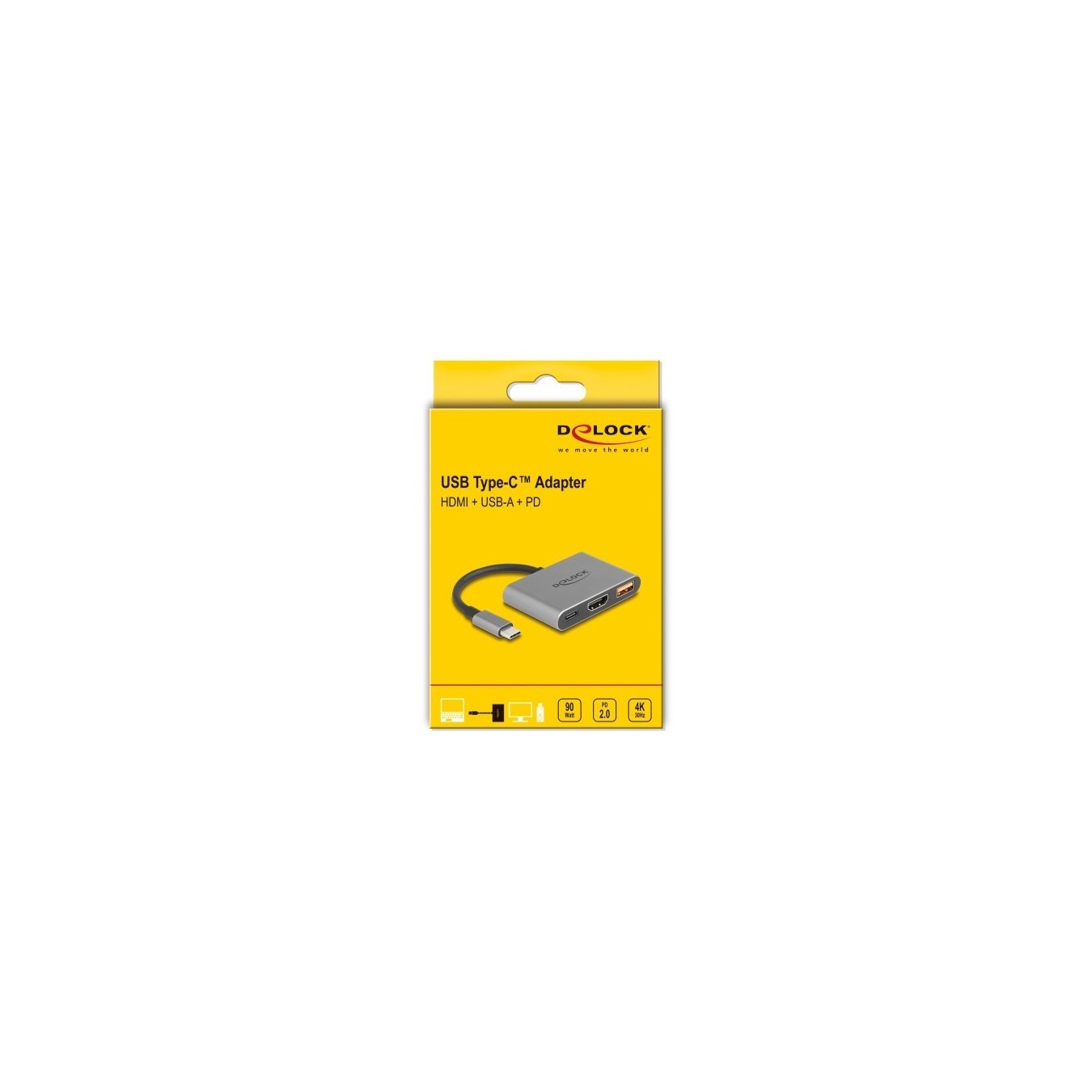 Delock USB-C to HDMI 4K30Hz Adapter - USB-A Port, USB-C PD 90 W — Buy in Cyprus with Fast Delivery
