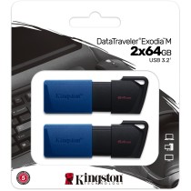 STICK 64GB USB 3.2 Kingston DataTraveler Exodia - DataTraveler Exodia - 2-Pack Black/Blue — Buy in Cyprus with Fast Delivery