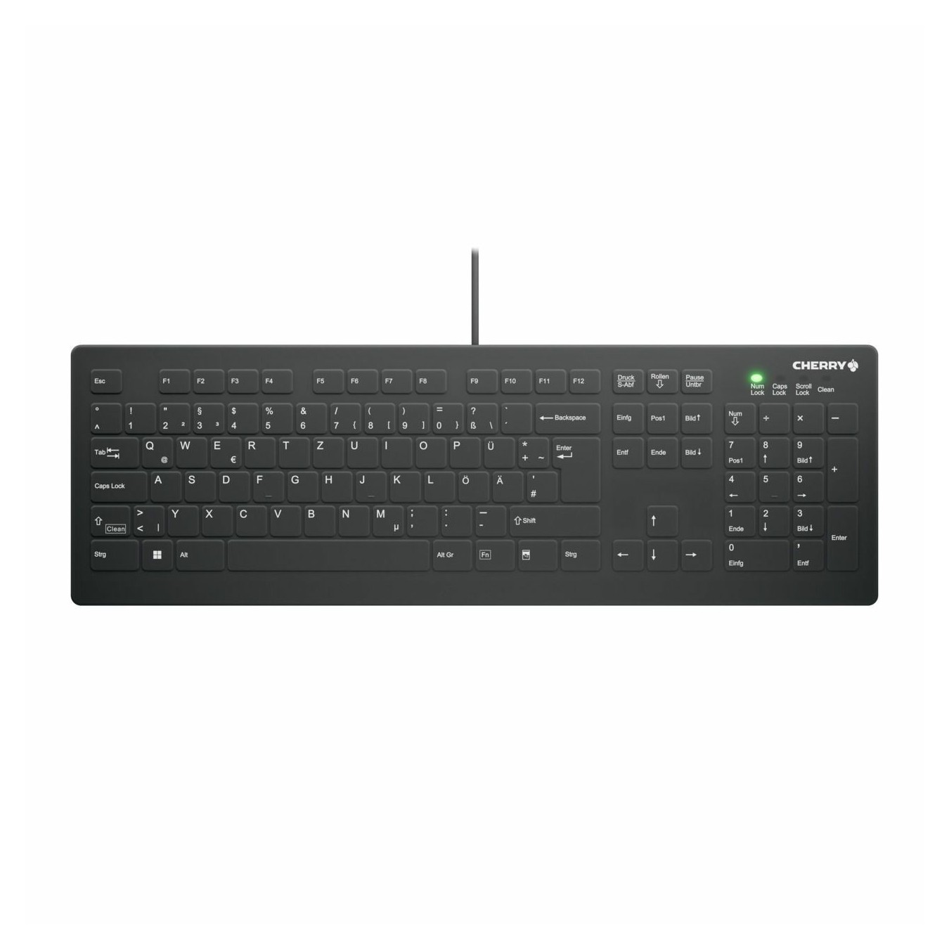 Cherry Keyboard - AK-C8112 - Black, Wired, IP68 sealed, Medical-grade — Buy in Cyprus with Fast Delivery