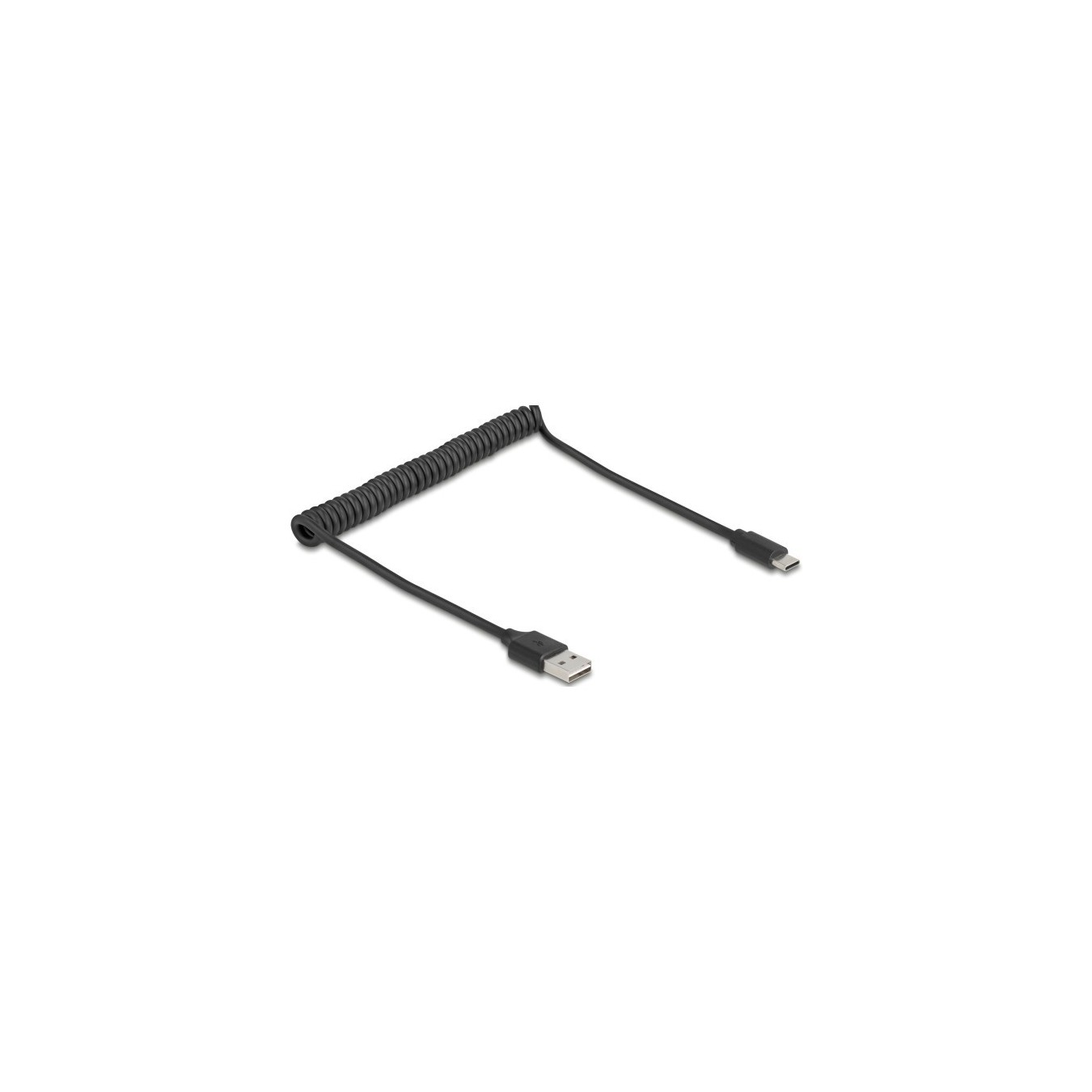 Delock Spiral Cable EASY-USB 2.0 USB-A to USB-C Cable - Coiled, USB 2.0 — Buy in Cyprus with Fast Delivery