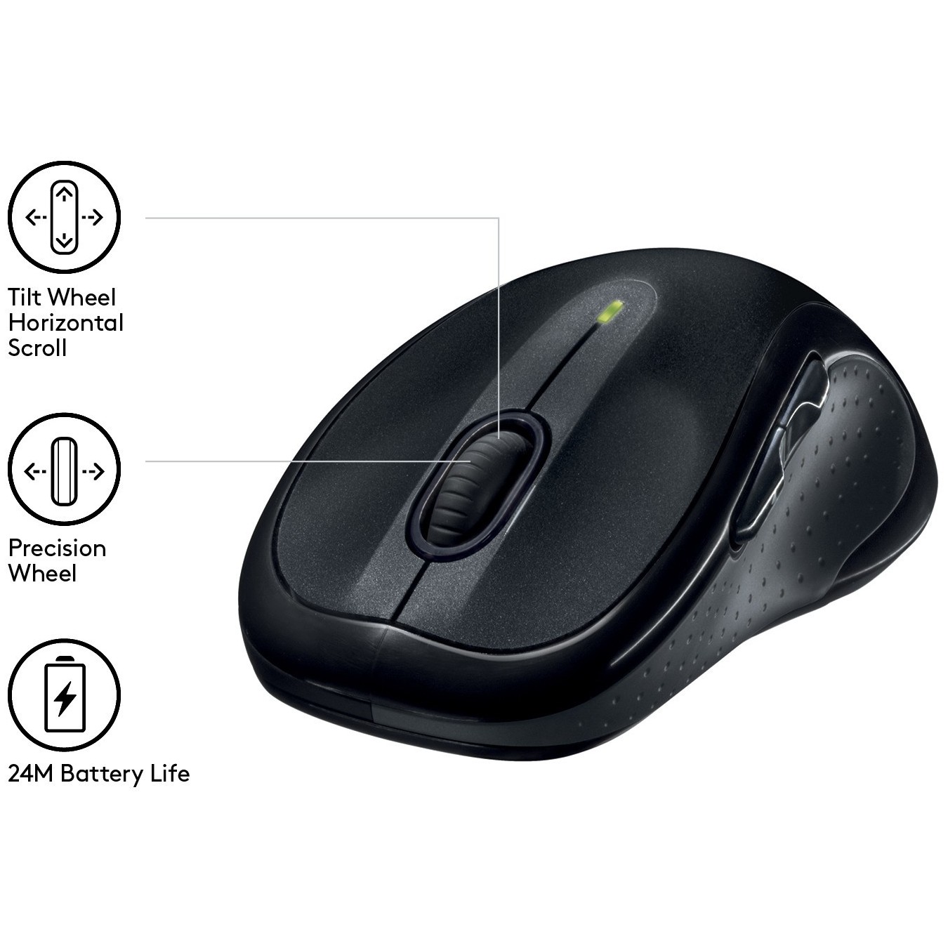 Logitech M510 - M510 - Ergonomic Right-Handed Office Wireless Mouse — Buy in Cyprus with Fast Delivery