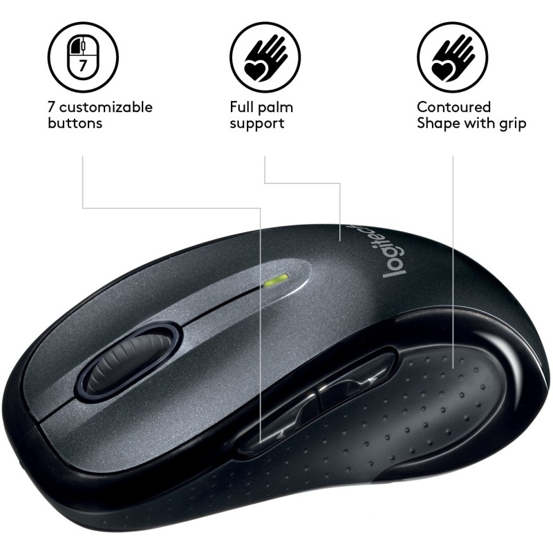 Buy Logitech M510 - M510 - Ergonomic Right-Handed Office Wireless Mouse in Cyprus, Nicosia, Limassol, Larnaka, Pafos