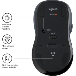 Buy Logitech M510 - M510 - Ergonomic Right-Handed Office Wireless Mouse in Cyprus, Nicosia, Limassol, Larnaka, Pafos
