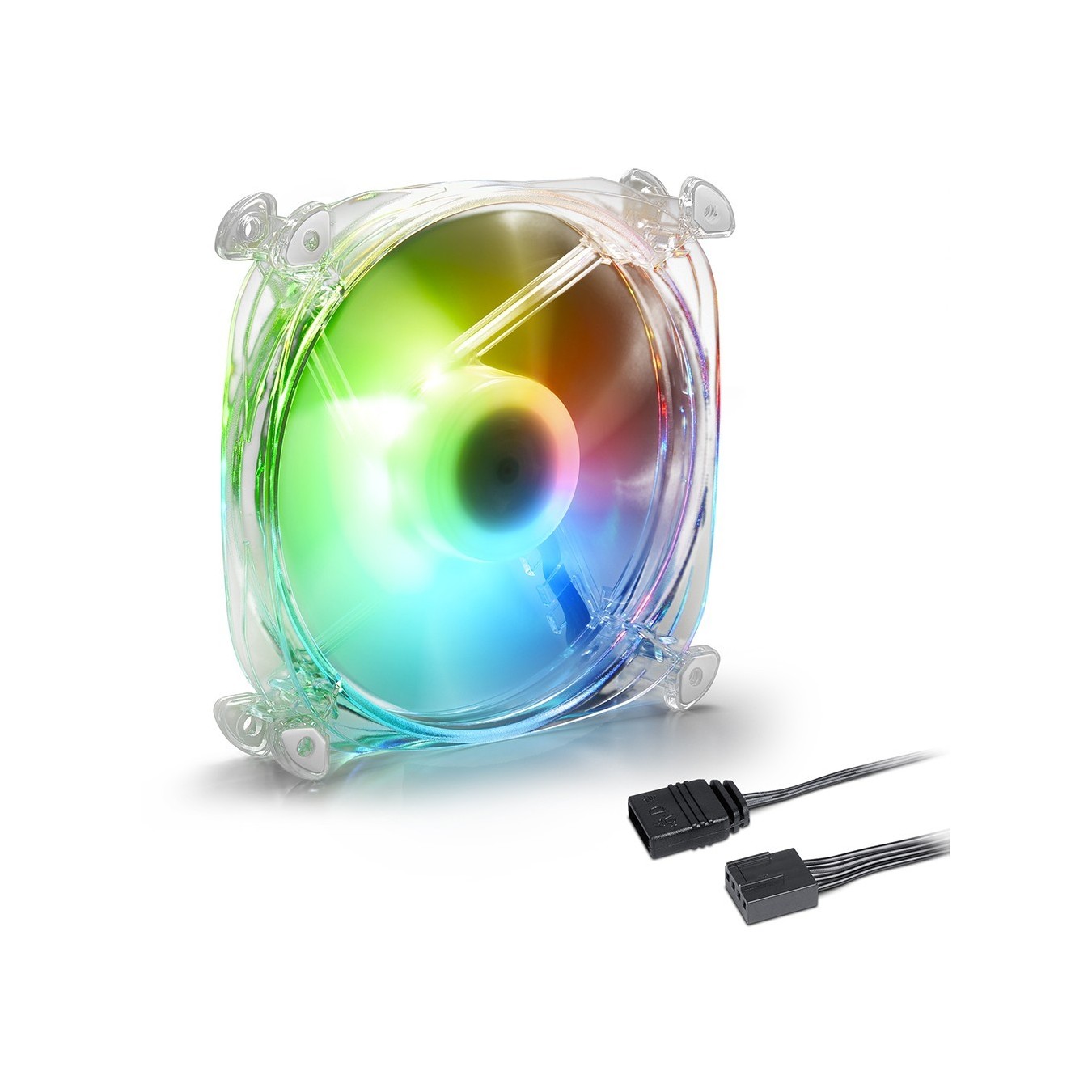 Sharkoon SHARK Disc PWM RGB Fan - SHARK Disc - 120 mm, Transparent — Buy in Cyprus with Fast Delivery