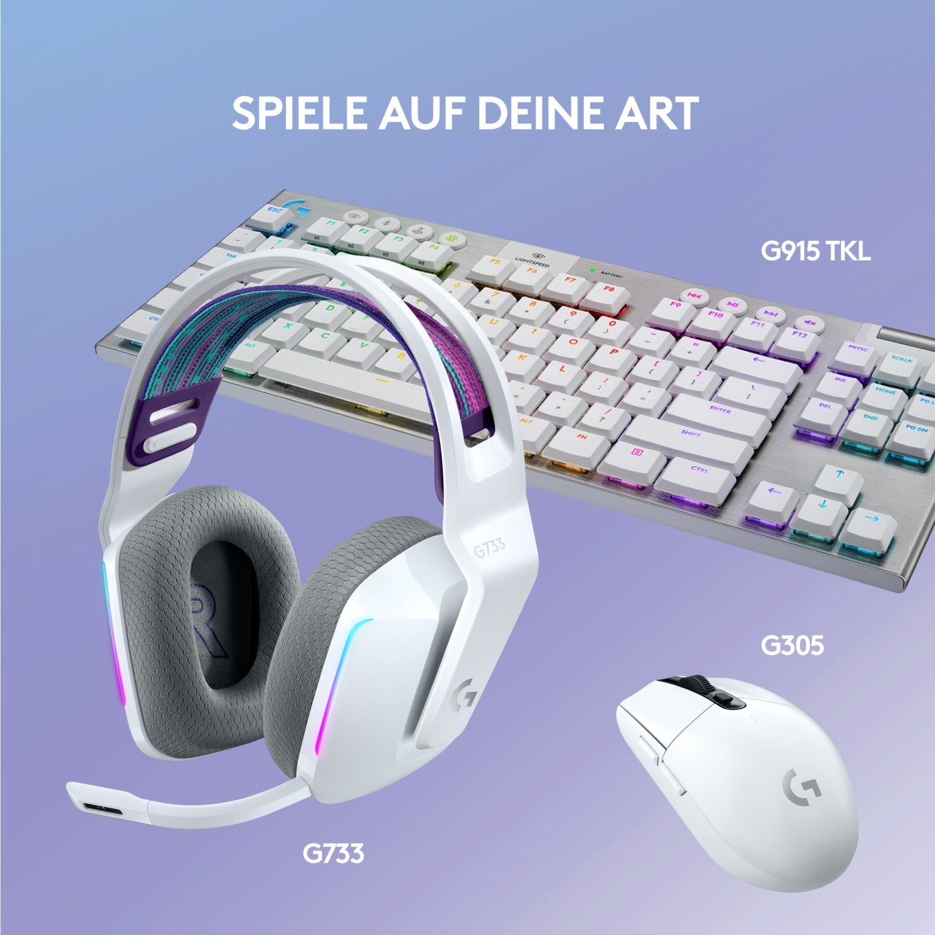 Logitech Headset G G733 LIGHTSPEED Wireless RGB Gaming - G733 - White, RGB, Wireless — Buy in Cyprus with Fast Delivery