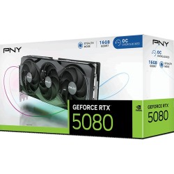 Buy RTX 5080 16GB PNY OC DGGR7 3 Fan Graphics Card - 5080 - Open-air, GDDR6X, 16GB in Cyprus, Nicosia, Limassol, Larnaka, Pafos