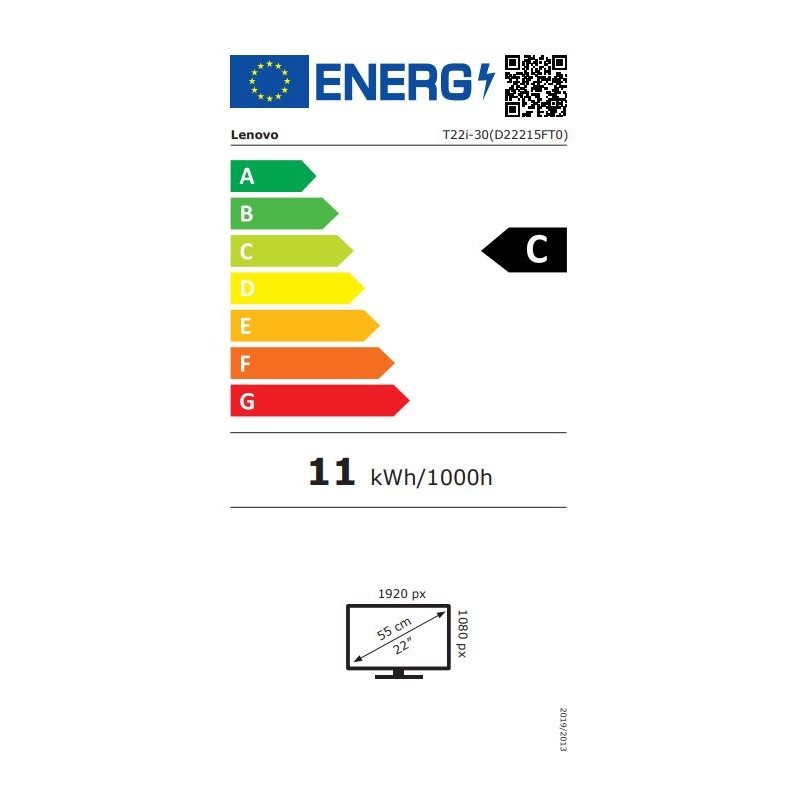 Buy Lenovo ThinkVision Monitor - T22i-30 - (21.5-inch, FHD IPS, 60Hz, 4ms, Pivot... in Cyprus, Nicosia, Limassol, Larnaka, Pafos