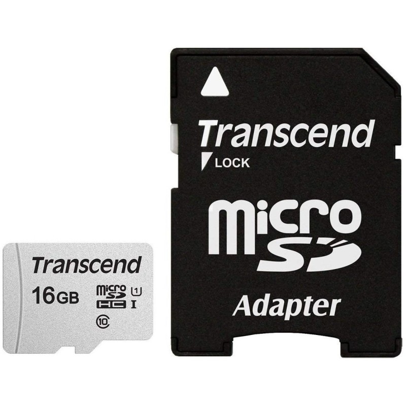 Buy Transcend microSD Card 16GB - USD300S-A - microSD, 16GB, with Adapter in Cyprus, Nicosia, Limassol, Larnaka, Pafos