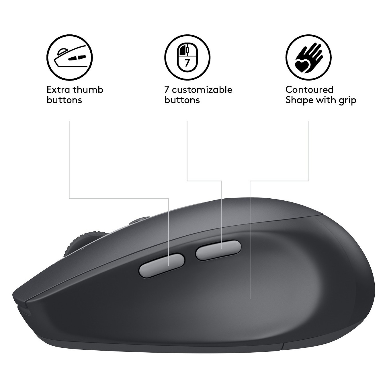 Logitech M590 Silent Wireless Mouse Graphite - M590 - Graphite, Silent, Optical, Bluetooth — Buy in Cyprus with Fast Delivery
