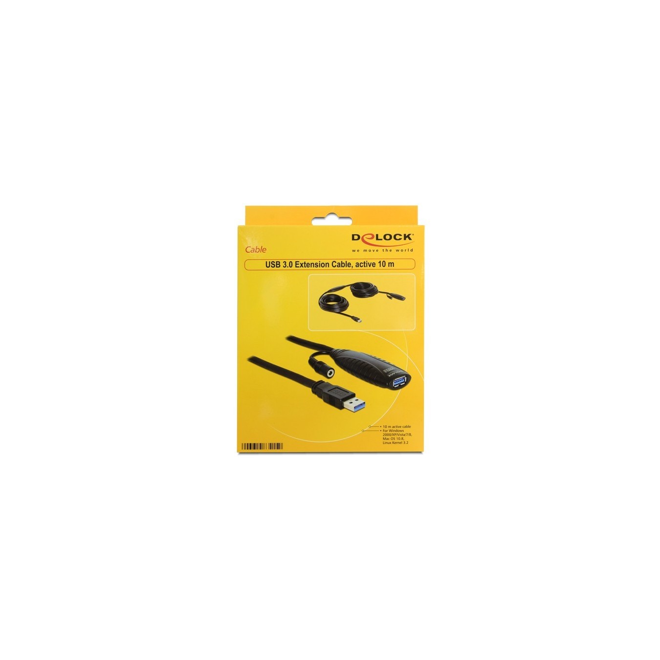 Delock USB 3.0 Active Extension Cable - 10 m — Buy in Cyprus with Fast Delivery