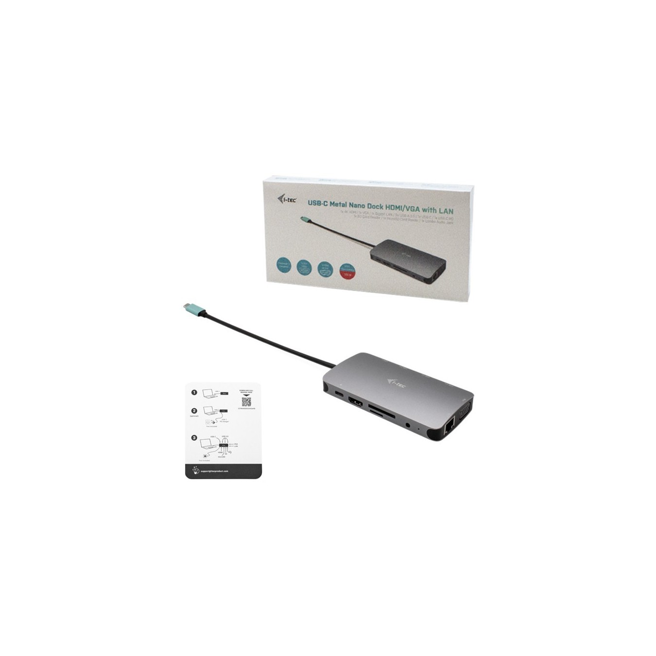 I-TEC USB-C METAL NANO DOCK - Compact aluminum USB-C multi-port dock (Aluminum chassis) — Buy in Cyprus with Fast Delivery