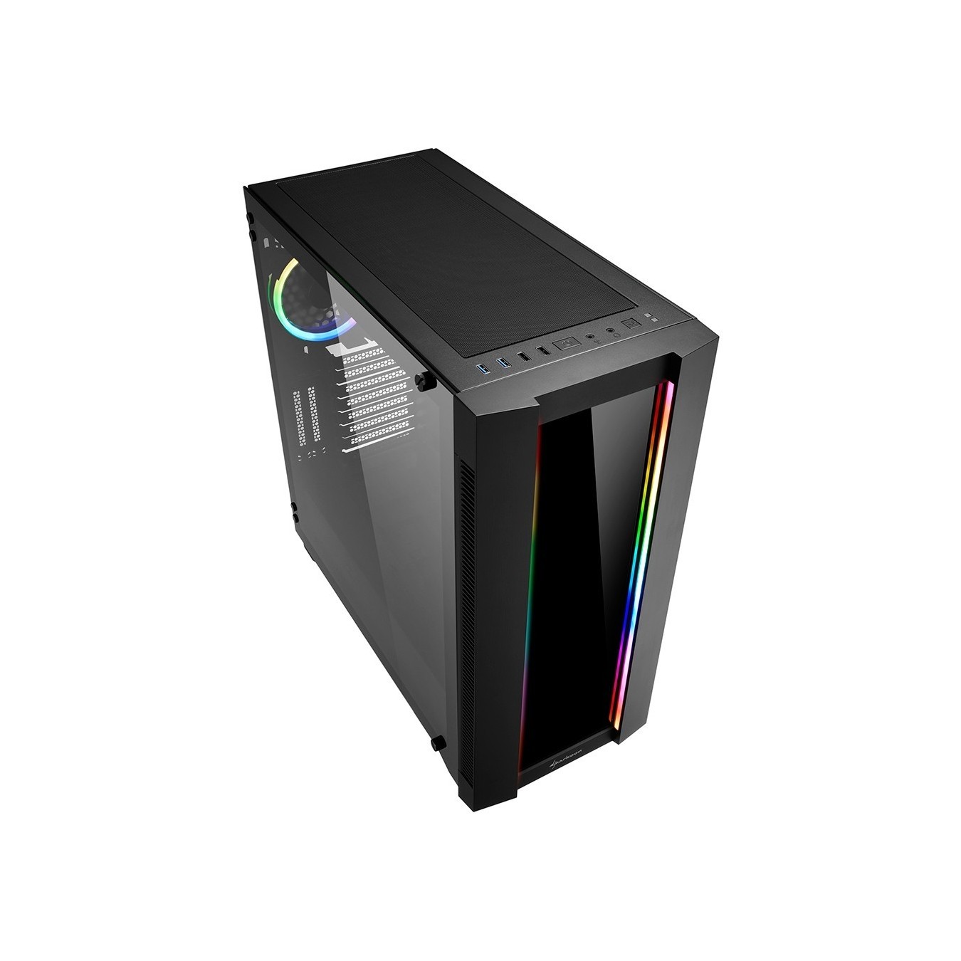 Sharkoon Elite Shark CA200G - CA200G - Black Glass, ATX/E-ATX Mid Tower — Buy in Cyprus with Fast Delivery