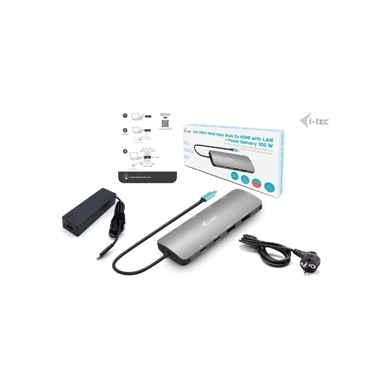 I-TEC USB-C METAL NANO 2X HDMI - Compact aluminum hub — Buy in Cyprus with Fast Delivery