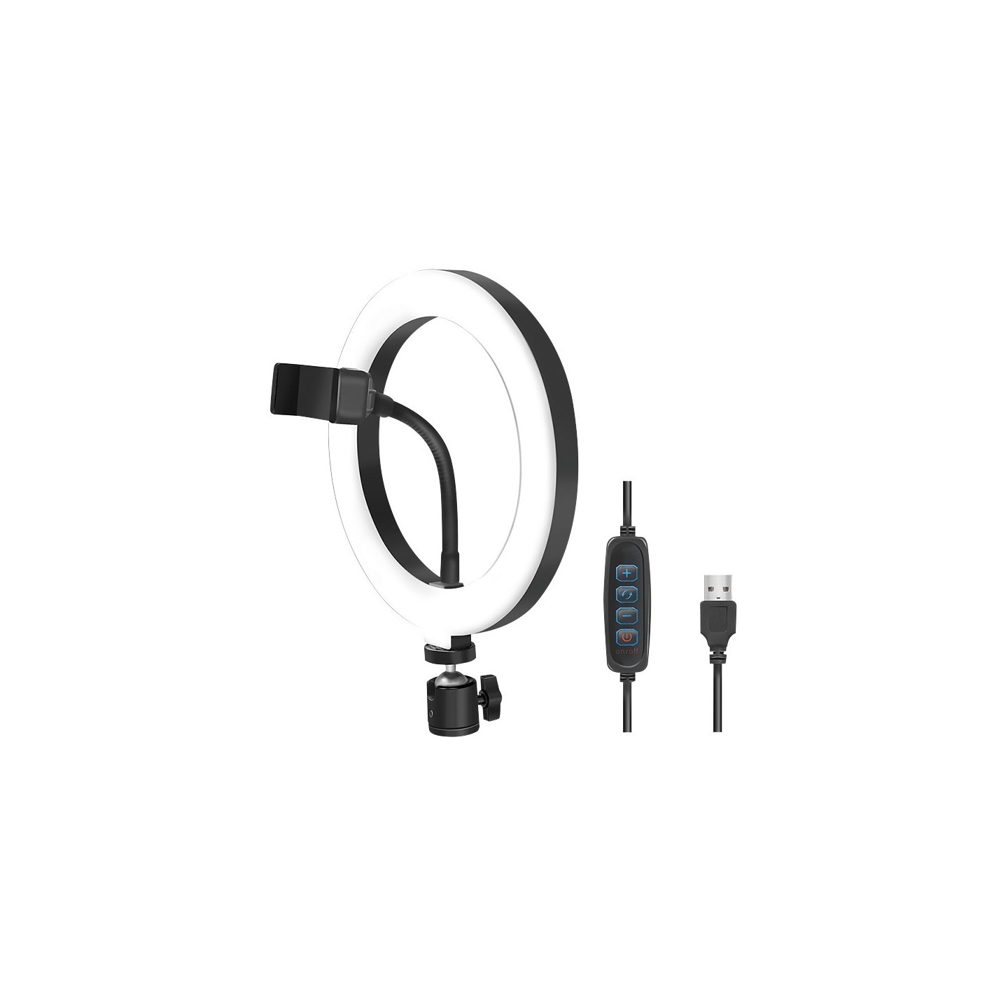 Logilink Smartphone Ring Light - Characteristics (20 cm diameter, 1.8 m USB cable) — Buy in Cyprus with Fast Delivery