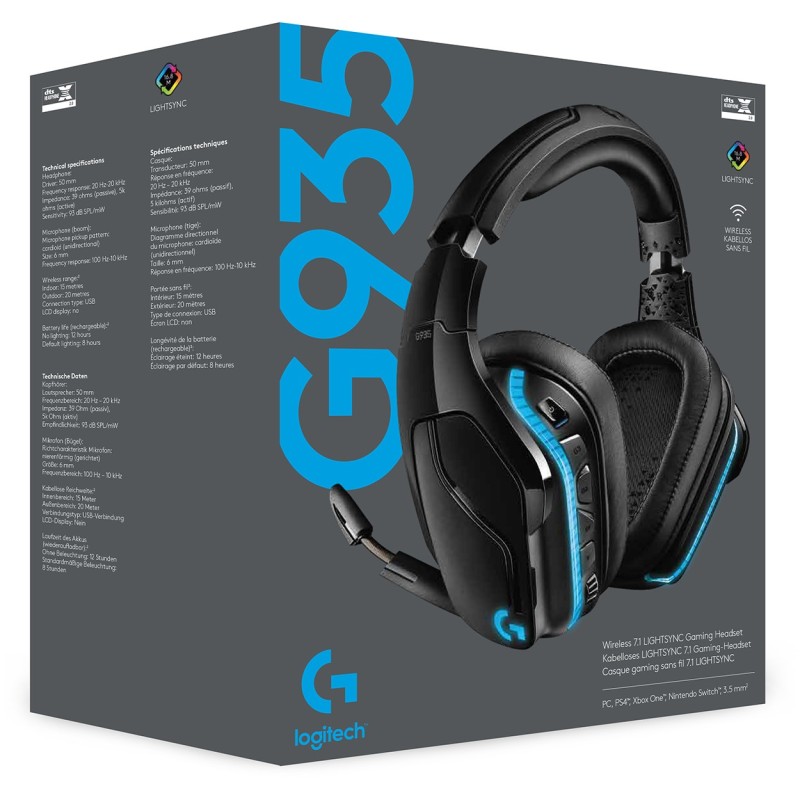 Buy Logitech G935 Gaming Headset - G935 - Over-Ear, Boom Mic, ANC No, Wireless in Cyprus, Nicosia, Limassol, Larnaka, Pafos