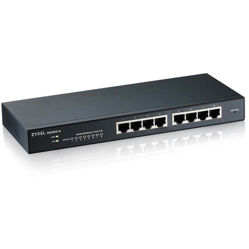 Buy Zyxel GS1900-8 V2 M - GS1900-8 - 8-Port Gigabit Smart Web-managed, Rackmount in Cyprus, Nicosia, Limassol, Larnaka, Pafos