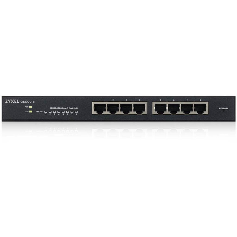 Buy Zyxel GS1900-8 V2 M - GS1900-8 - 8-Port Gigabit Smart Web-managed, Rackmount in Cyprus, Nicosia, Limassol, Larnaka, Pafos