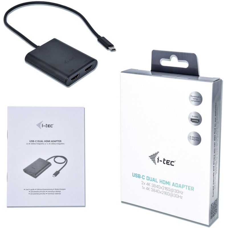 Buy I-TEC USB-C 4K Dual HDMI Adapter - 4K60Hz on both ports, PD passthrough, Plu... in Cyprus, Nicosia, Limassol, Larnaka, Pafos
