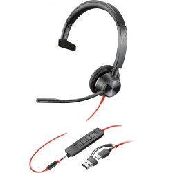 Buy HP Poly Blackwire C3315 Mono Headset - C3315 - Black, On-ear, USB-C & 3.5mm,... in Cyprus, Nicosia, Limassol, Larnaka, Pafos