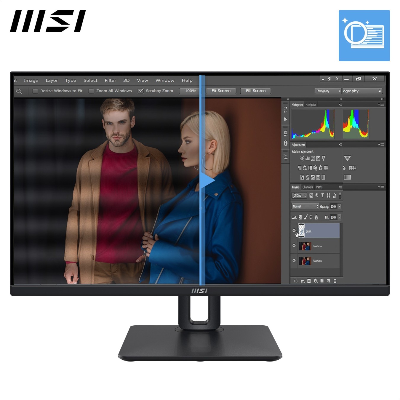 MSI PRO MP245PG - MP245PG - 24" IPS FHD, 100Hz, 4ms, Pivot, HDMI, DP — Buy in Cyprus with Fast Delivery
