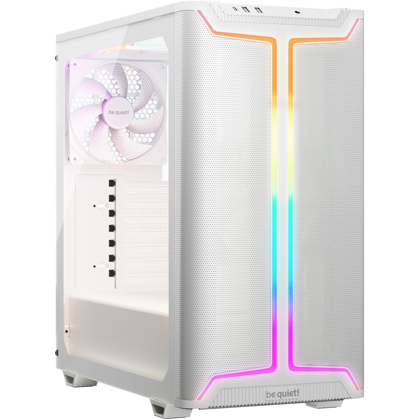 be quiet! Pure Base 501 DX – White Mid-Tower ATX Case 3x 140mm Fans | Armenius Store