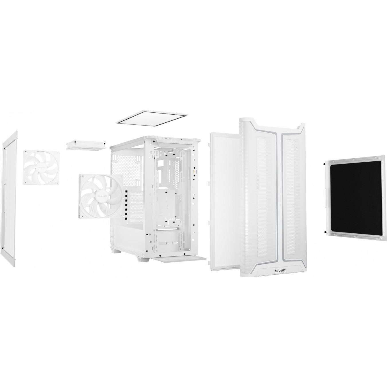 be quiet! Pure Base 501 DX – White Mid-Tower ATX Case 3x 140mm Fans | Armenius Store