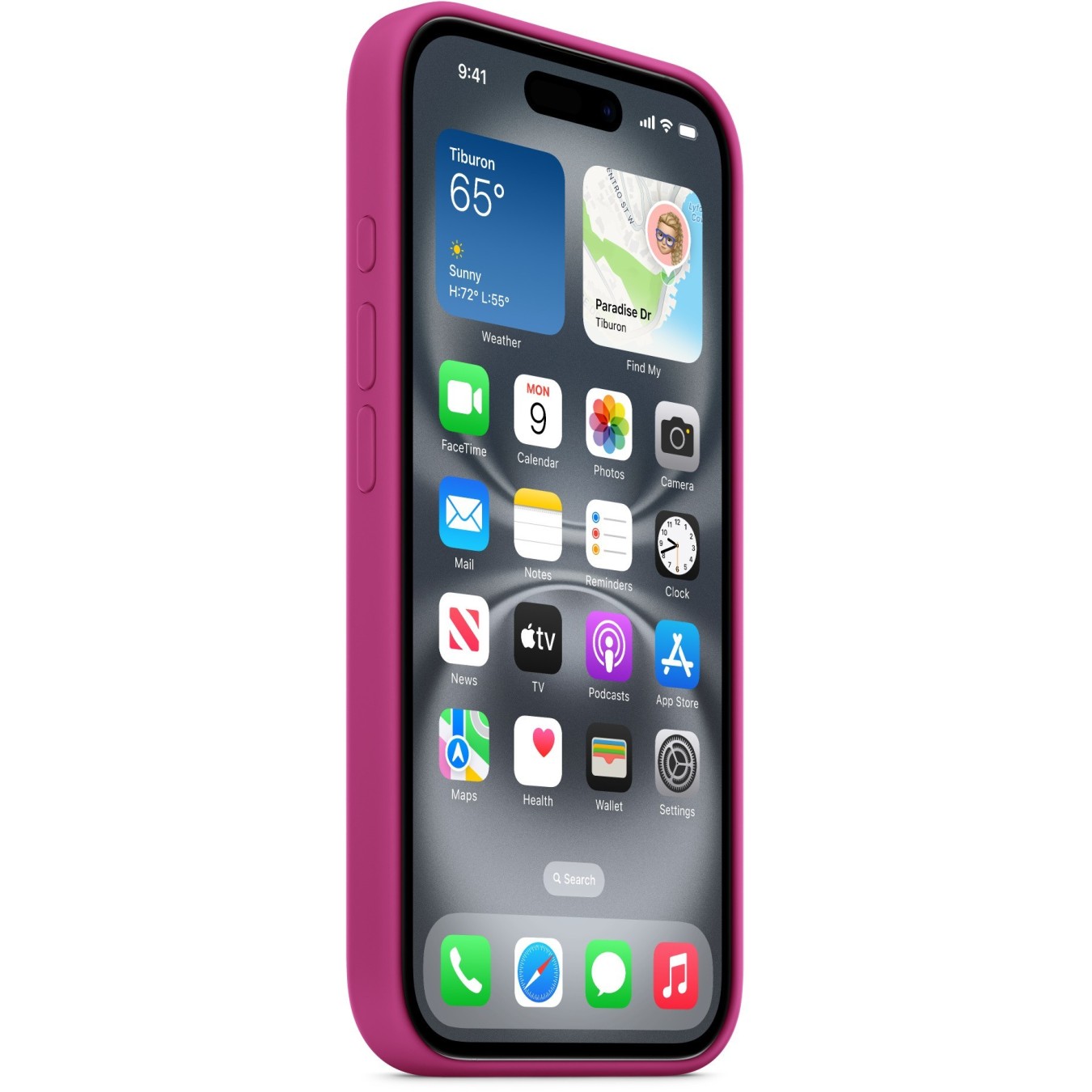 Apple iPhone16 Silicone Case with MagSafe - iPhone16 - Fuchsia — Buy in Cyprus with Fast Delivery