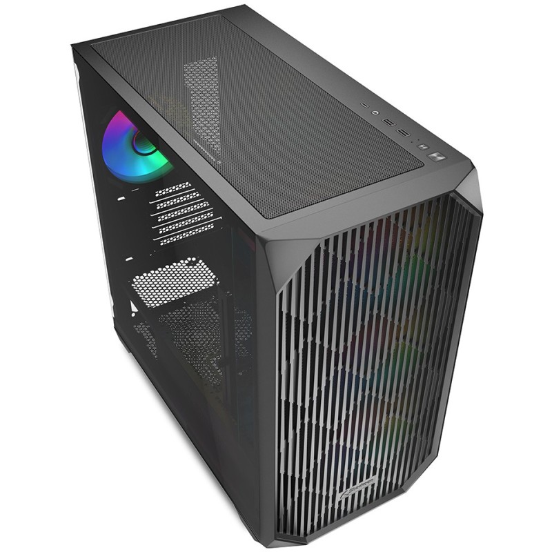 Buy Sharkoon MK3 RGB Micro-ATX Case - MK3 RGB - Black Glass Panel in Cyprus, Nicosia, Limassol, Larnaka, Pafos
