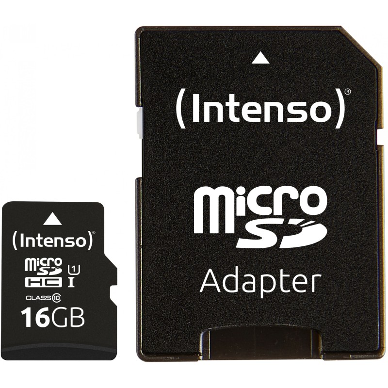 Buy Intenso Micro SD Card 16GB SD-HC UHS-I incl. Adapter - Retail in Cyprus, Nicosia, Limassol, Larnaka, Pafos