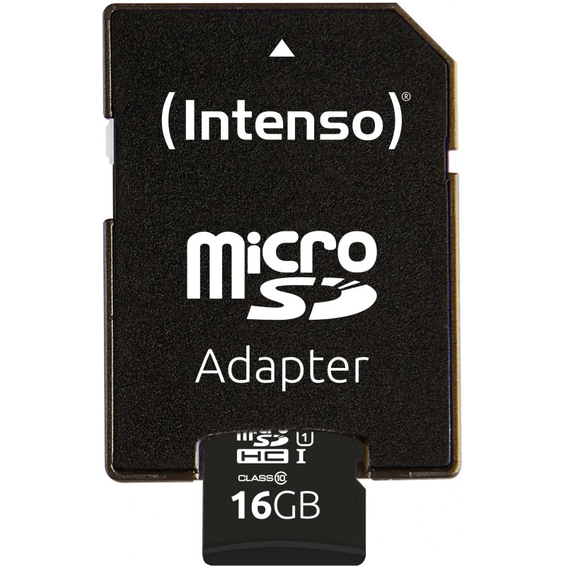 Buy Intenso Micro SD Card 16GB SD-HC UHS-I incl. Adapter - Retail in Cyprus, Nicosia, Limassol, Larnaka, Pafos