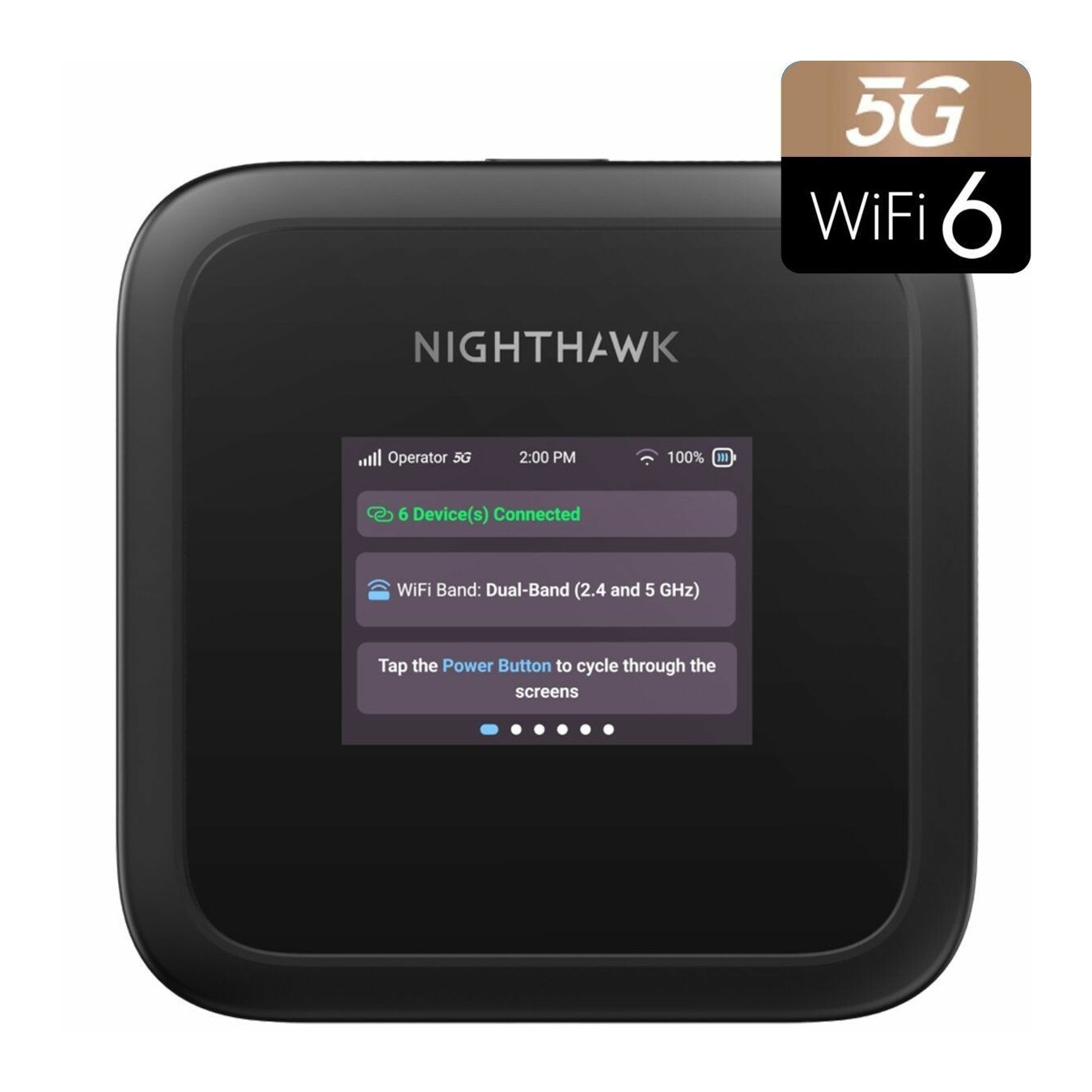 Netgear Nighthawk M3 5G Mobile Router MR3150-100EUS - Dual-band, Nano-SIM built-in, 2x external antennas, App Management
