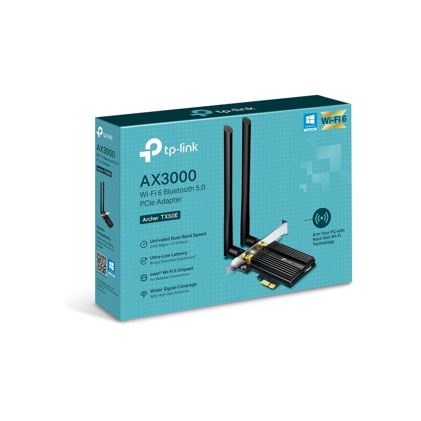 TP-Link WL-Adapter Archer TX50E - TX50E - AX3000, Bluetooth PCIe Wi-Fi 6 Card — Buy in Cyprus with Fast Delivery
