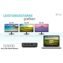 D I-TEC Docking Station USB-C Thunderbolt 3 USB4 - Characteristics (USB-C, Thunderbolt 3, USB4)