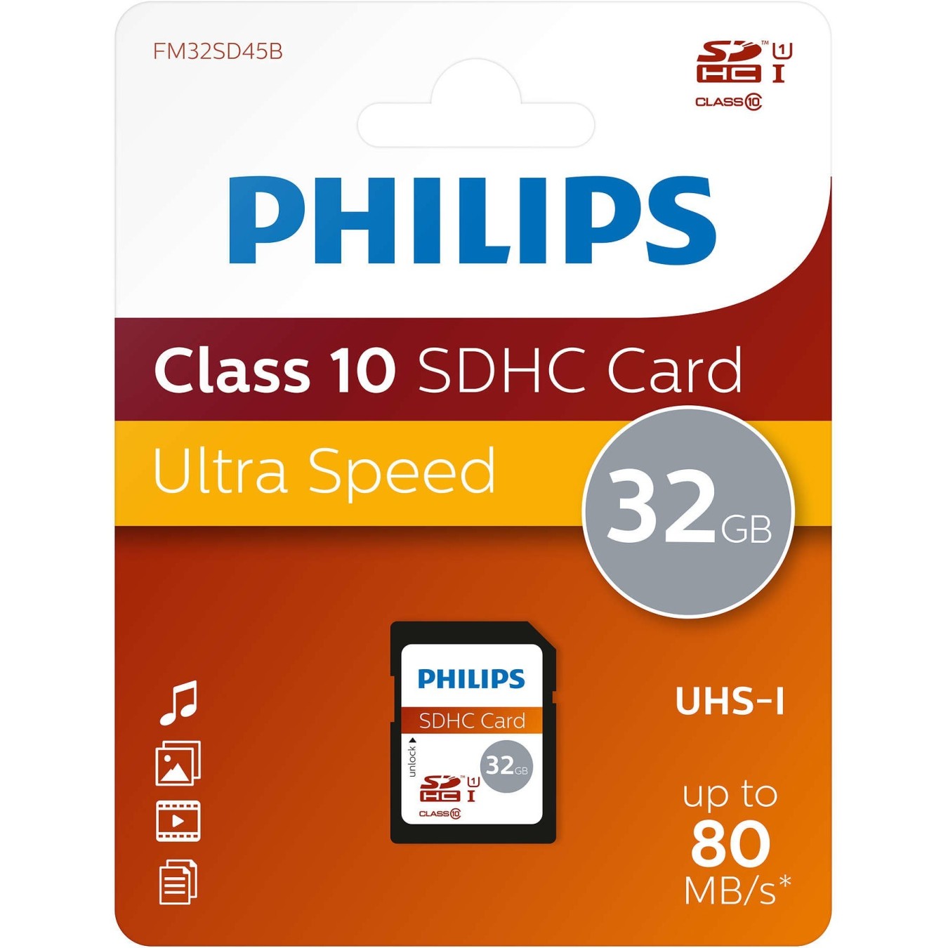 CARD Philips HC Card 32GB Class 10 UHS-I U1 - microSD Card, 32GB, U1, Class 10 — Buy in Cyprus with Fast Delivery