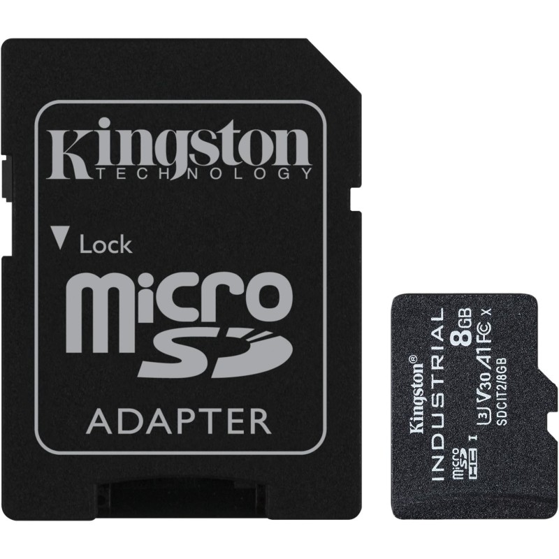 Buy Kingston Industrial microSD Card 8GB - 100 MB/s - with Adapter in Cyprus, Nicosia, Limassol, Larnaka, Pafos