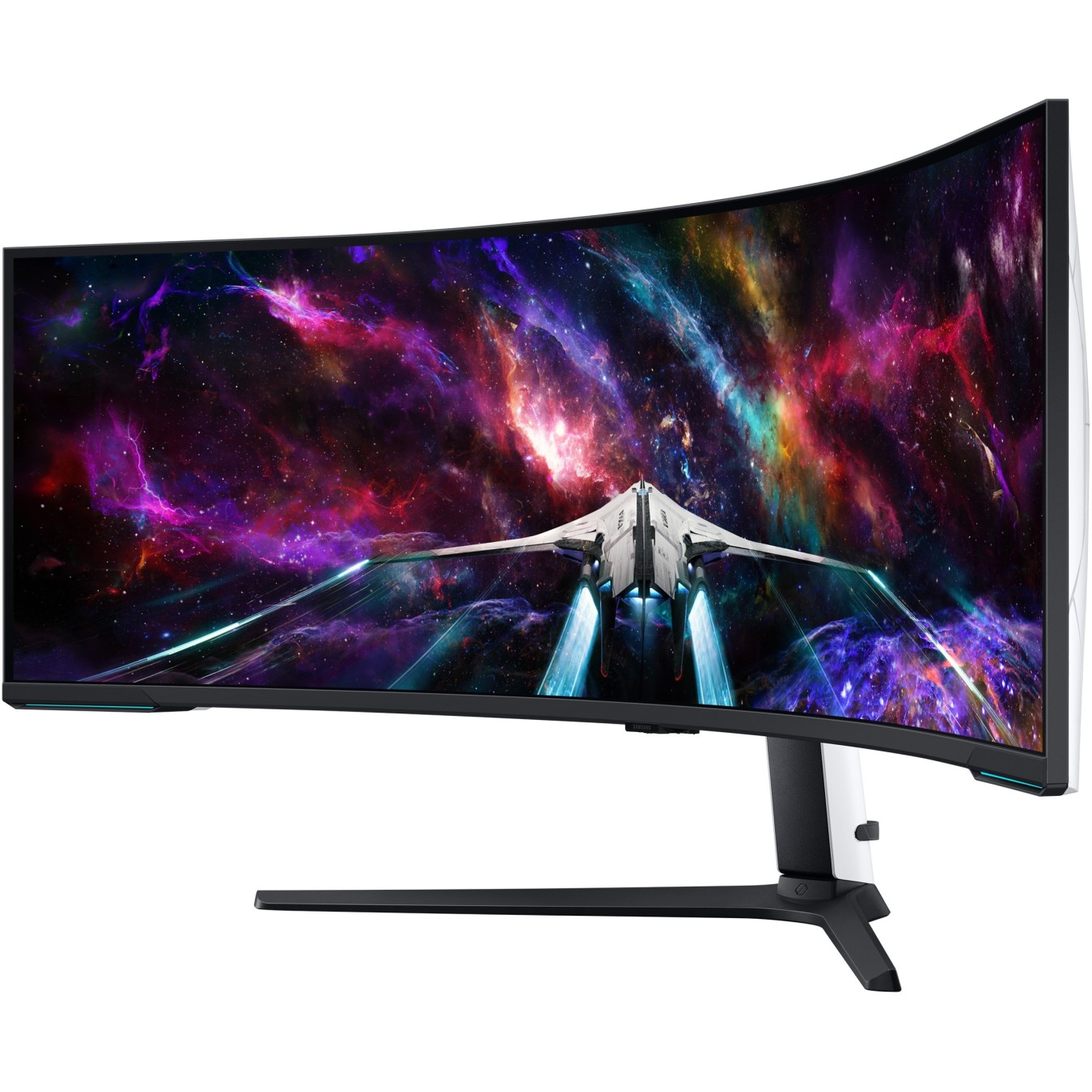 Samsung Odyssey Neo G9 - S57CG954NU - 57in 32:9 VA Curved, 240Hz, 1ms, DP/HDMI/USB, Black/White