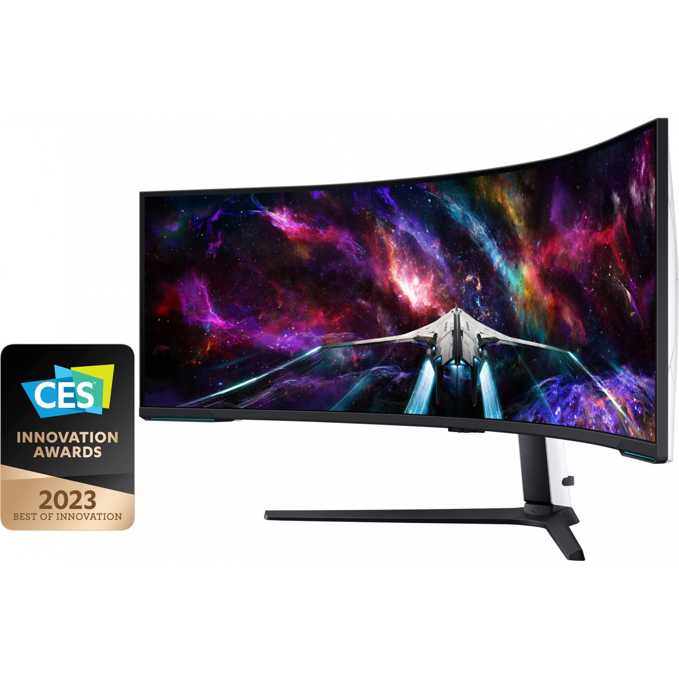 Samsung Odyssey Neo G9 - S57CG954NU - 57in 32:9 VA Curved, 240Hz, 1ms, DP/HDMI/USB, Black/White