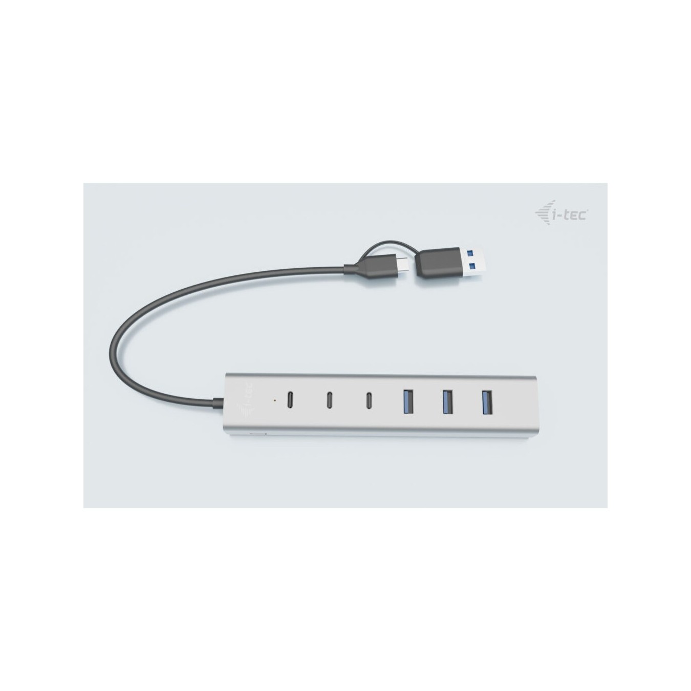 D I-TEC USB-C USB-A 7-Port Aluminum Hub - (3x USB-C 3.2 Gen 1, 4x USB-A 3.2 Gen 1) — Buy in Cyprus with Fast Delivery