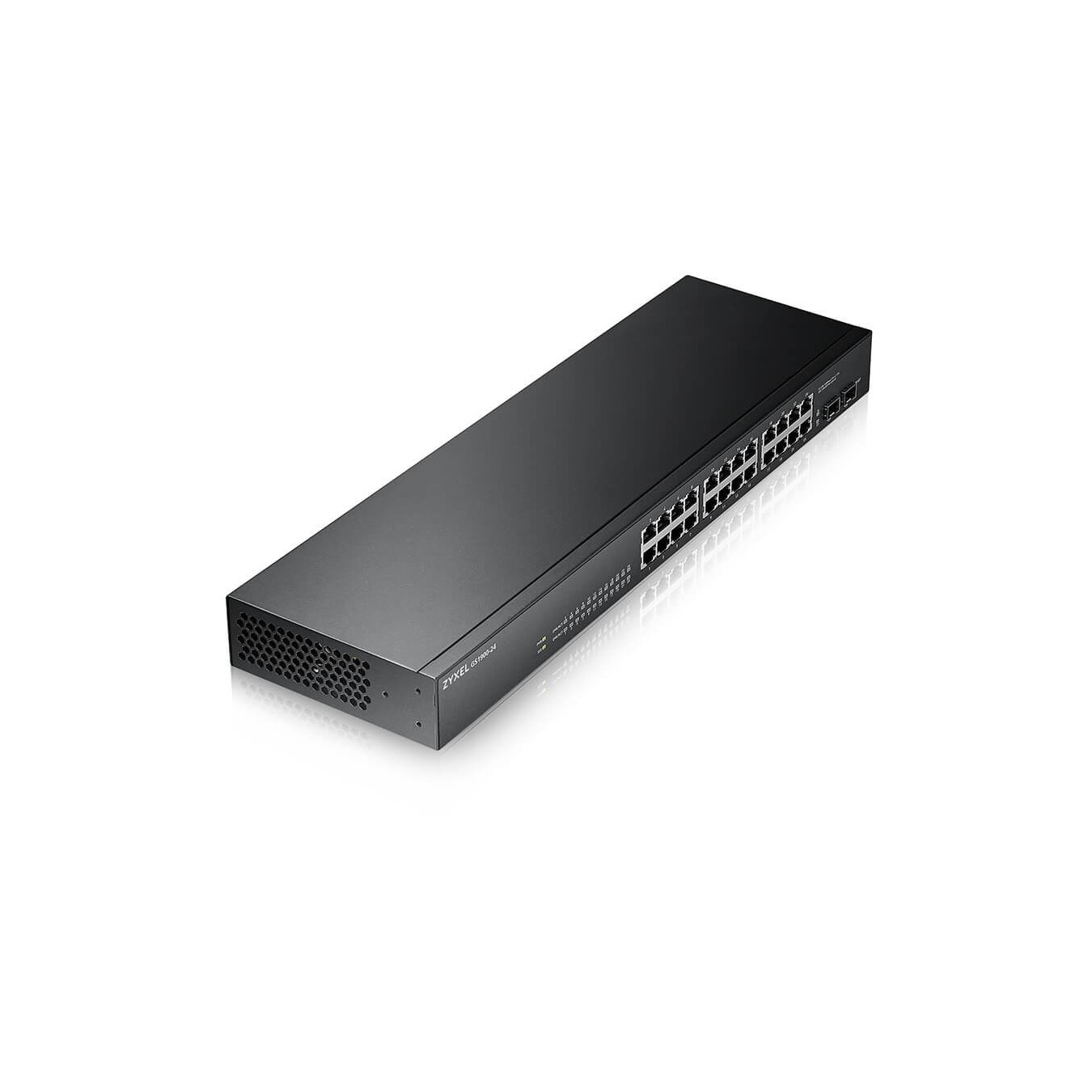 Zyxel GS1900-24 V2 M RM - GS1900-24 V2 - 24-Port Gigabit, 2 PoE Ports, Fanless, Rackmount, L2 Managed