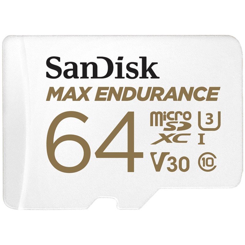 Buy SanDisk Max Endurance MicroSDXC 64GB - Adapter Included - up to 100 MB/s in Cyprus, Nicosia, Limassol, Larnaka, Pafos