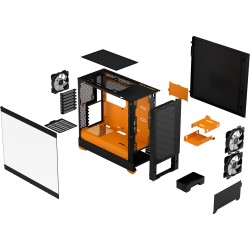 Buy Fractal Design Pop Air - Midi Tower - RGB Orange Core TG Clear Tint in Cyprus, Nicosia, Limassol, Larnaka, Pafos