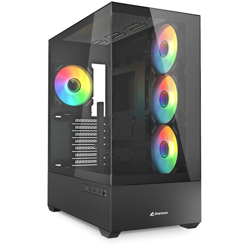 Buy Sharkoon AK6 RGB ATX 1xGlas Black - AK6 - (Mid Tower, ATX, Glass panel, RGB) in Cyprus, Nicosia, Limassol, Larnaka, Pafos