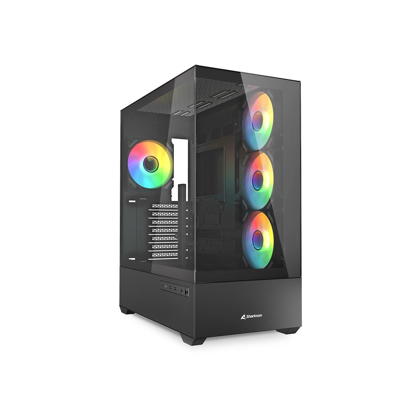 Sharkoon AK6 RGB ATX 1xGlas Black - AK6 - (Mid Tower, ATX, Glass panel, RGB) — Buy in Cyprus with Fast Delivery