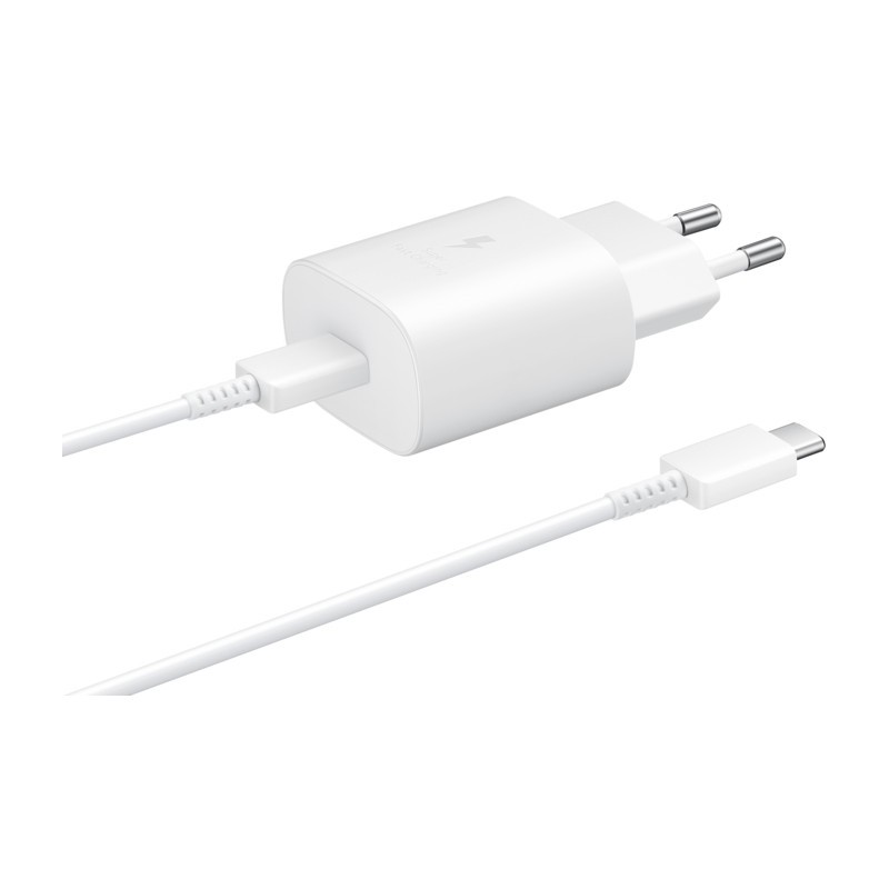 Buy Samsung Galaxy 25W USB-C Fast Charger with 1m Cable - White OEM in Cyprus, Nicosia, Limassol, Larnaka, Pafos