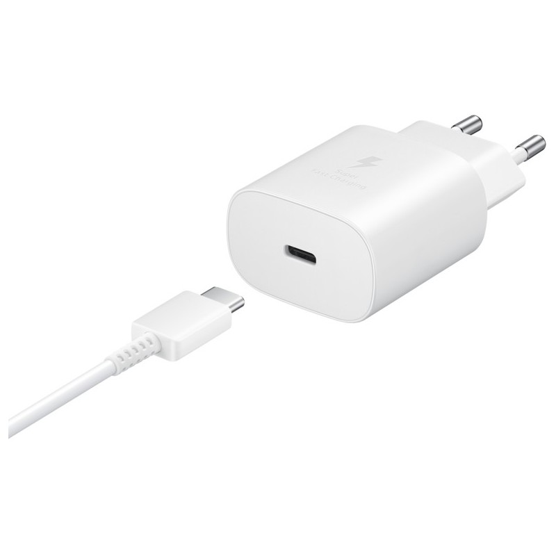 Buy Samsung Galaxy 25W USB-C Fast Charger with 1m Cable - White OEM in Cyprus, Nicosia, Limassol, Larnaka, Pafos