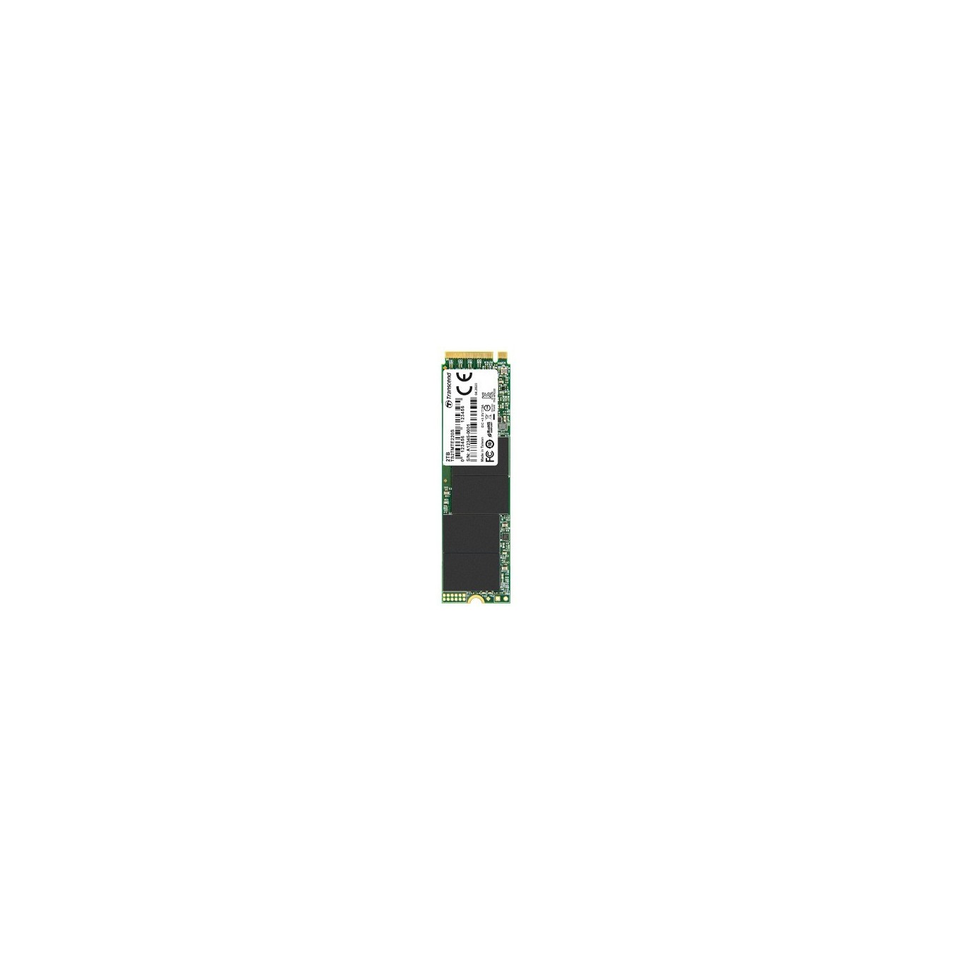 TRANSCEND 2TB M.2 2280 PCIe Gen3x4 M-Key 3D TLC with Dram - (M.2 2280, Gen3x4 NVMe, 2TB, DRAM)