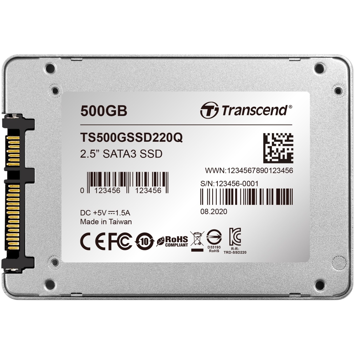 Transcend 500GB 2.5in SATA SSD QLC - 2.5in, SATA III, 3D QLC — Buy in Cyprus with Fast Delivery