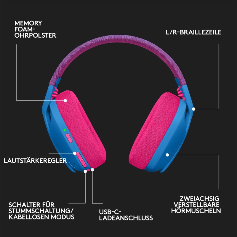 Buy LOGITECH Lightspeed G435 Headset - G435 - Dual Wireless (BT+2.4G), On-Ear, B... in Cyprus, Nicosia, Limassol, Larnaka, Pafos
