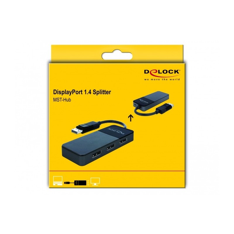 Buy DELOCK DisplayPort 1.4 Splitter - 1x DP In to 3x DP Out - MST Hub in Cyprus, Nicosia, Limassol, Larnaka, Pafos