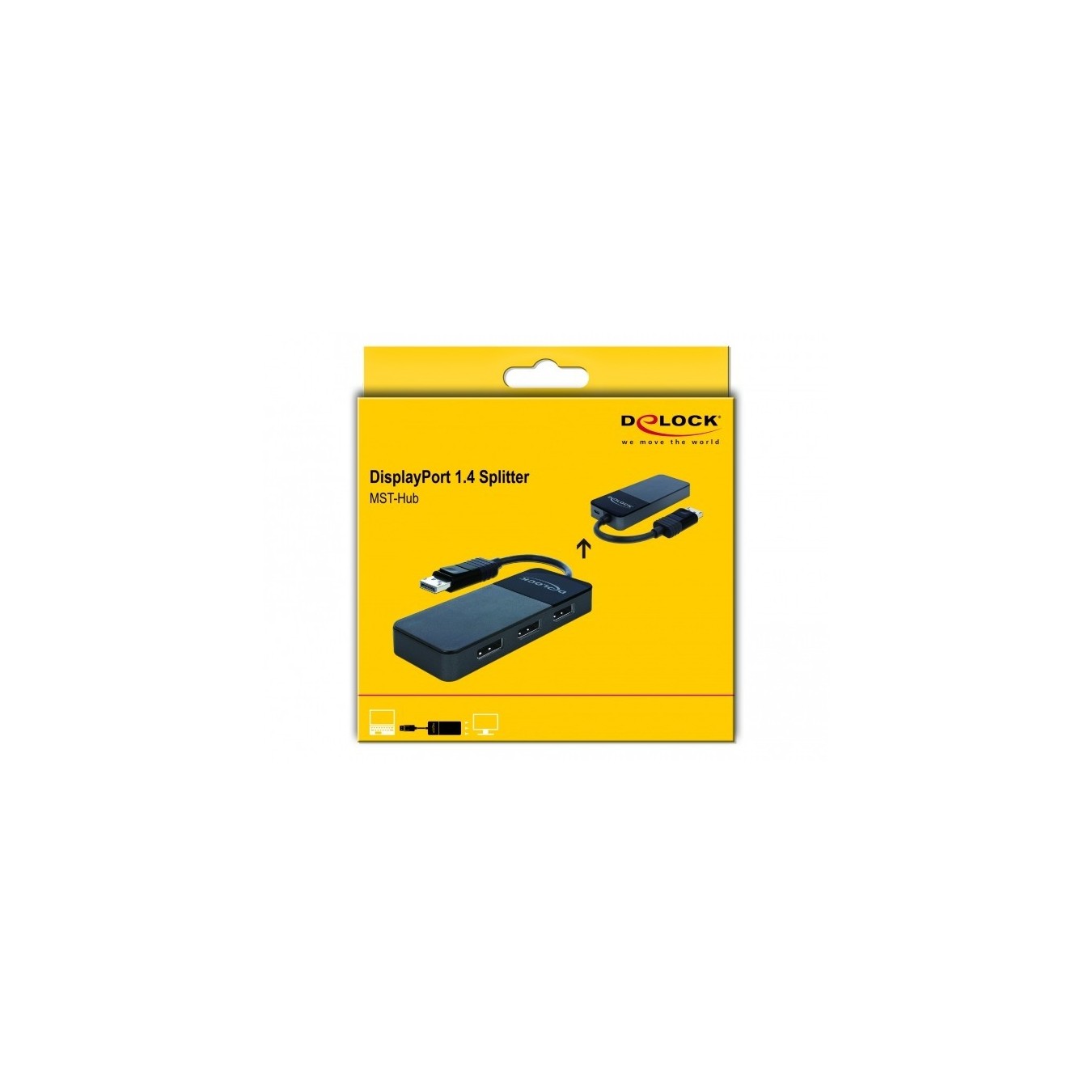 DELOCK DisplayPort 1.4 Splitter - 1x DP In to 3x DP Out - MST Hub — Buy in Cyprus with Fast Delivery